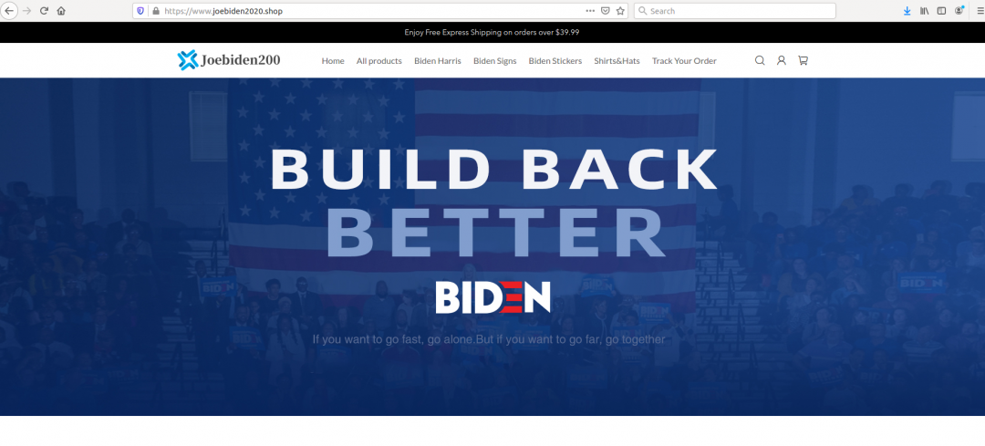 Biden Merchandise unofficial website