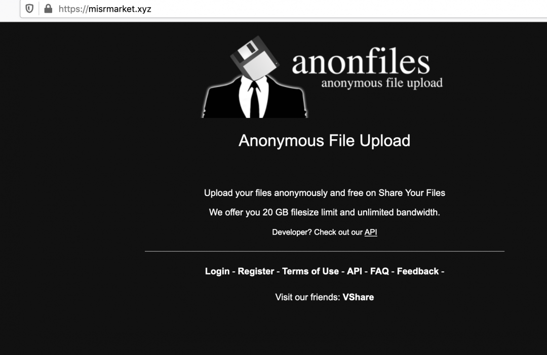 Malicious anonfiles